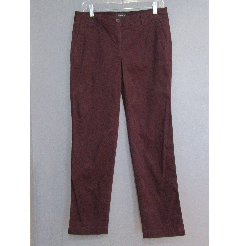Talbots Dark Plum Chinos Pants Size 4